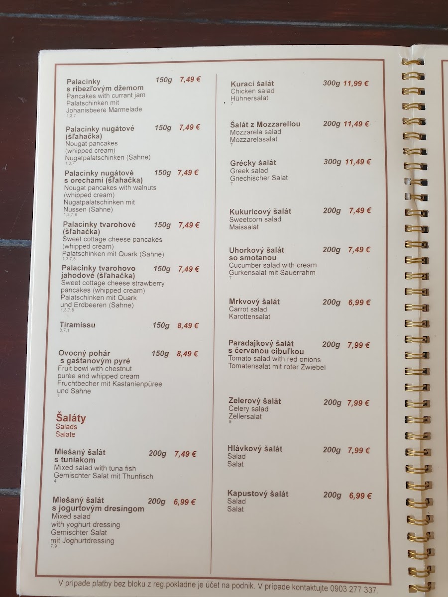 Menu U Zlatého Vodníka-8